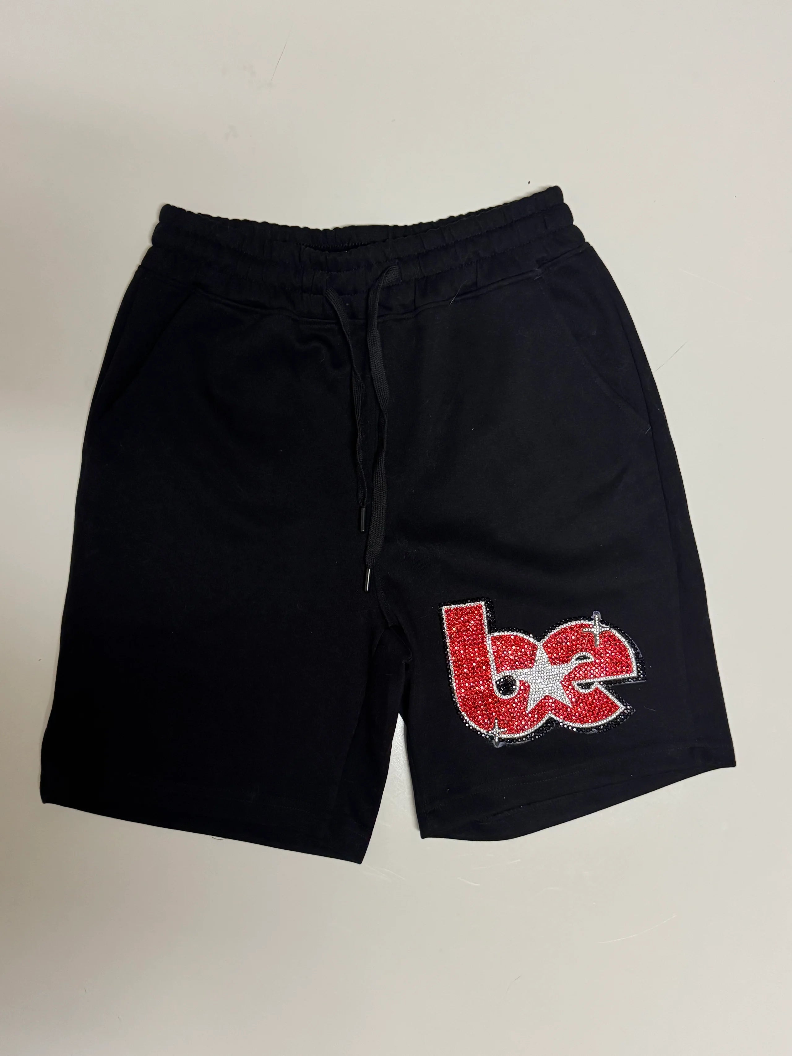 BE rhinestone shorts