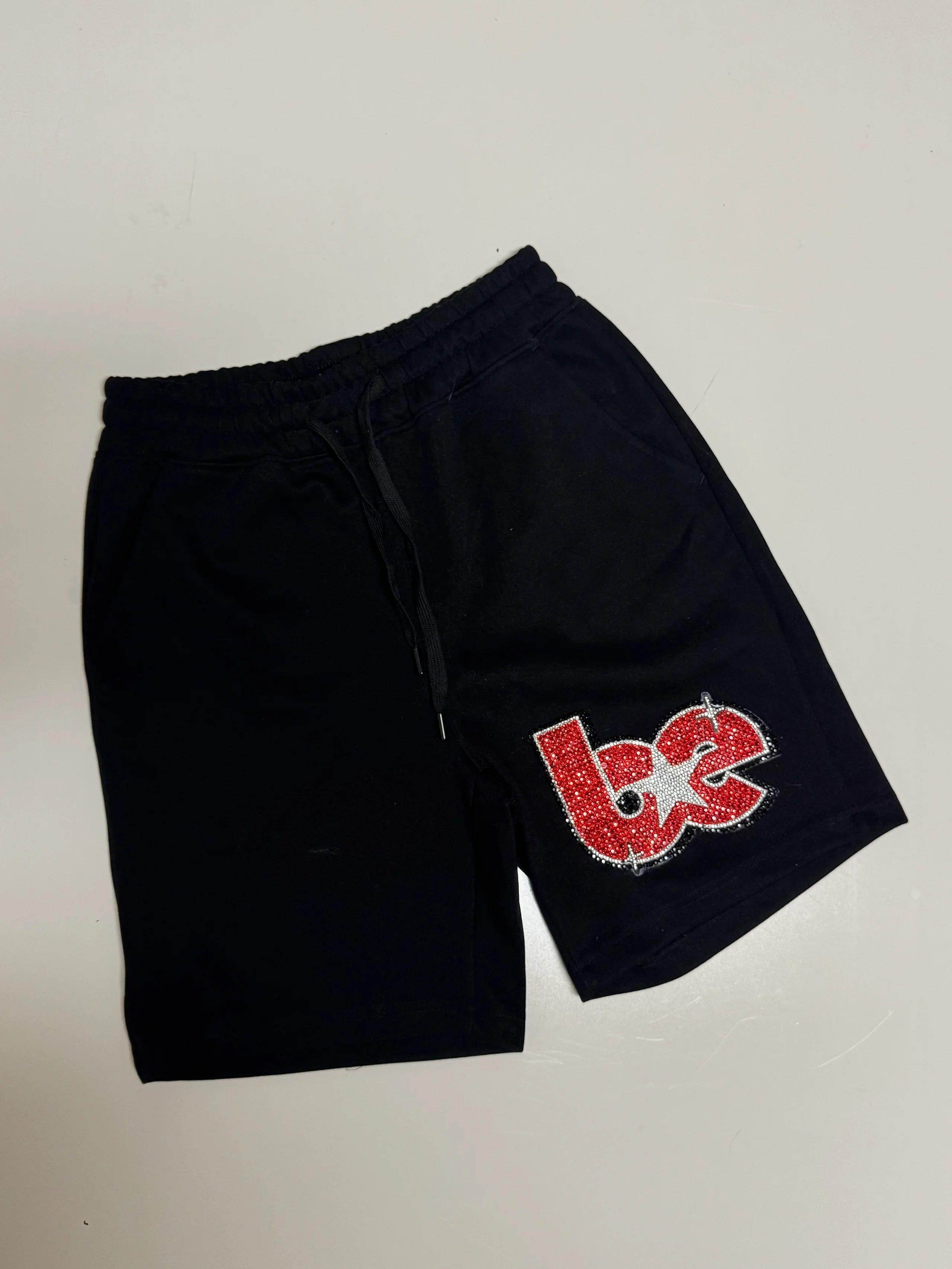BE rhinestone shorts