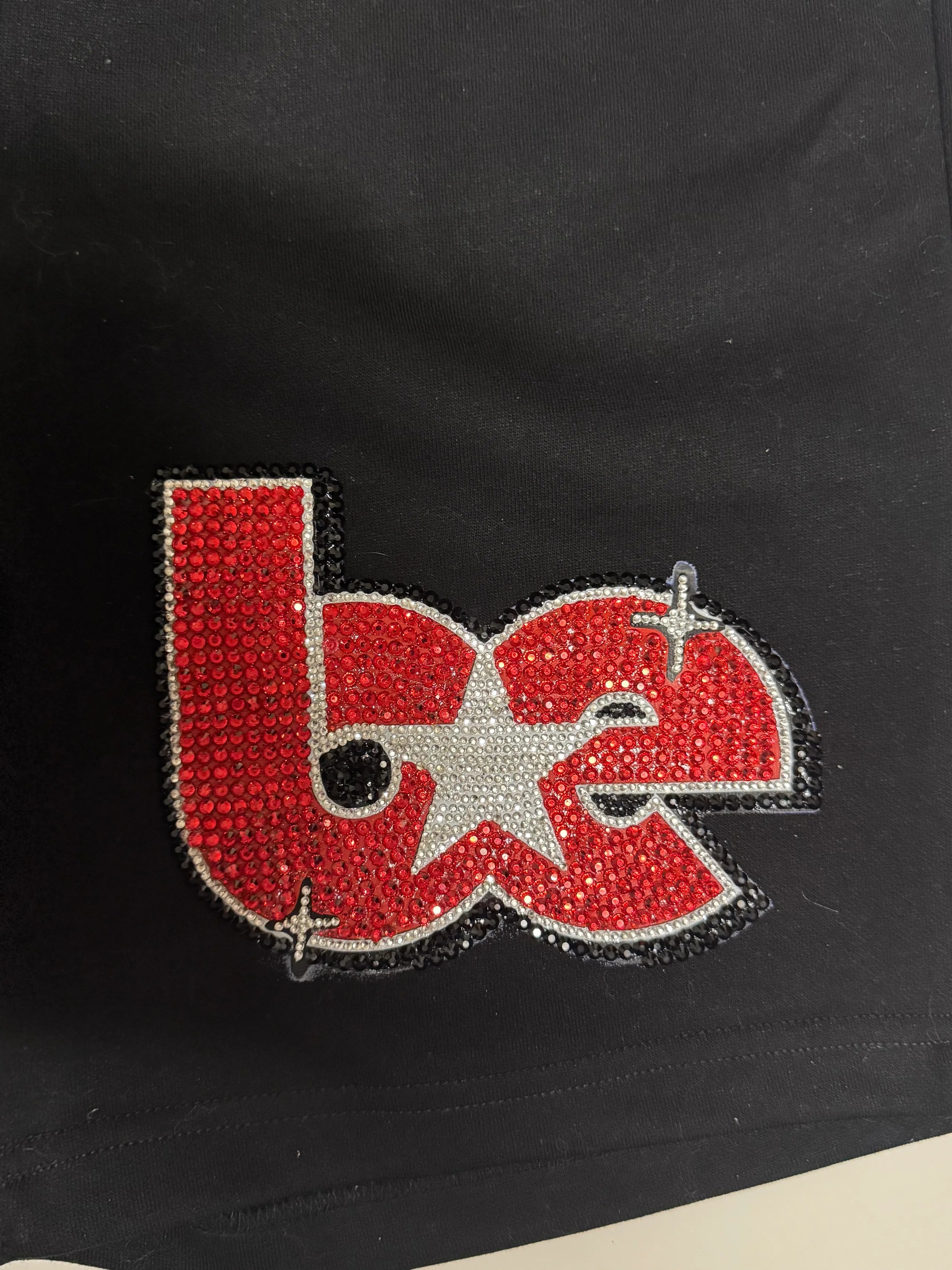 BE rhinestone shorts