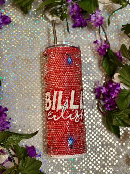 Billie Eilish Christmas rhinestone 20oz tumbler