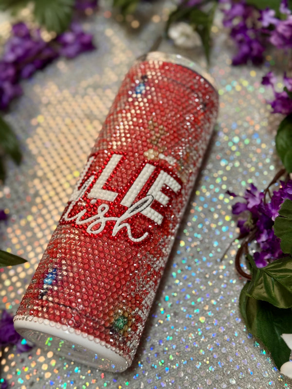 Billie Eilish Christmas rhinestone 20oz tumbler