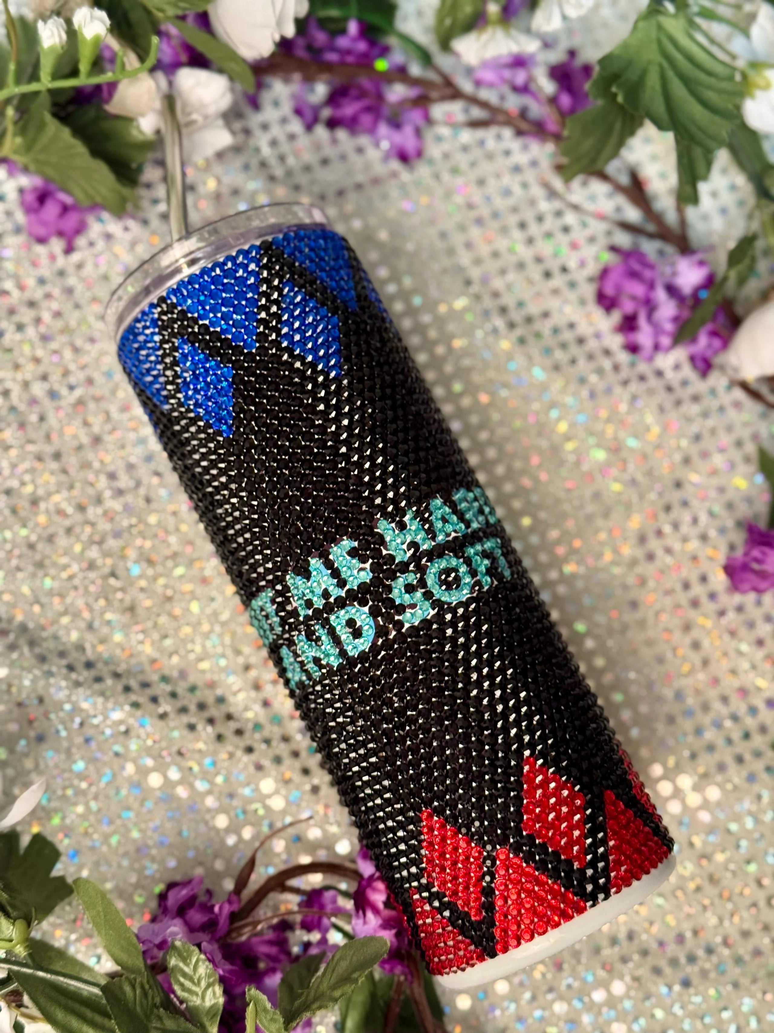 Hard and Soft 20oz rhinestone tumbler