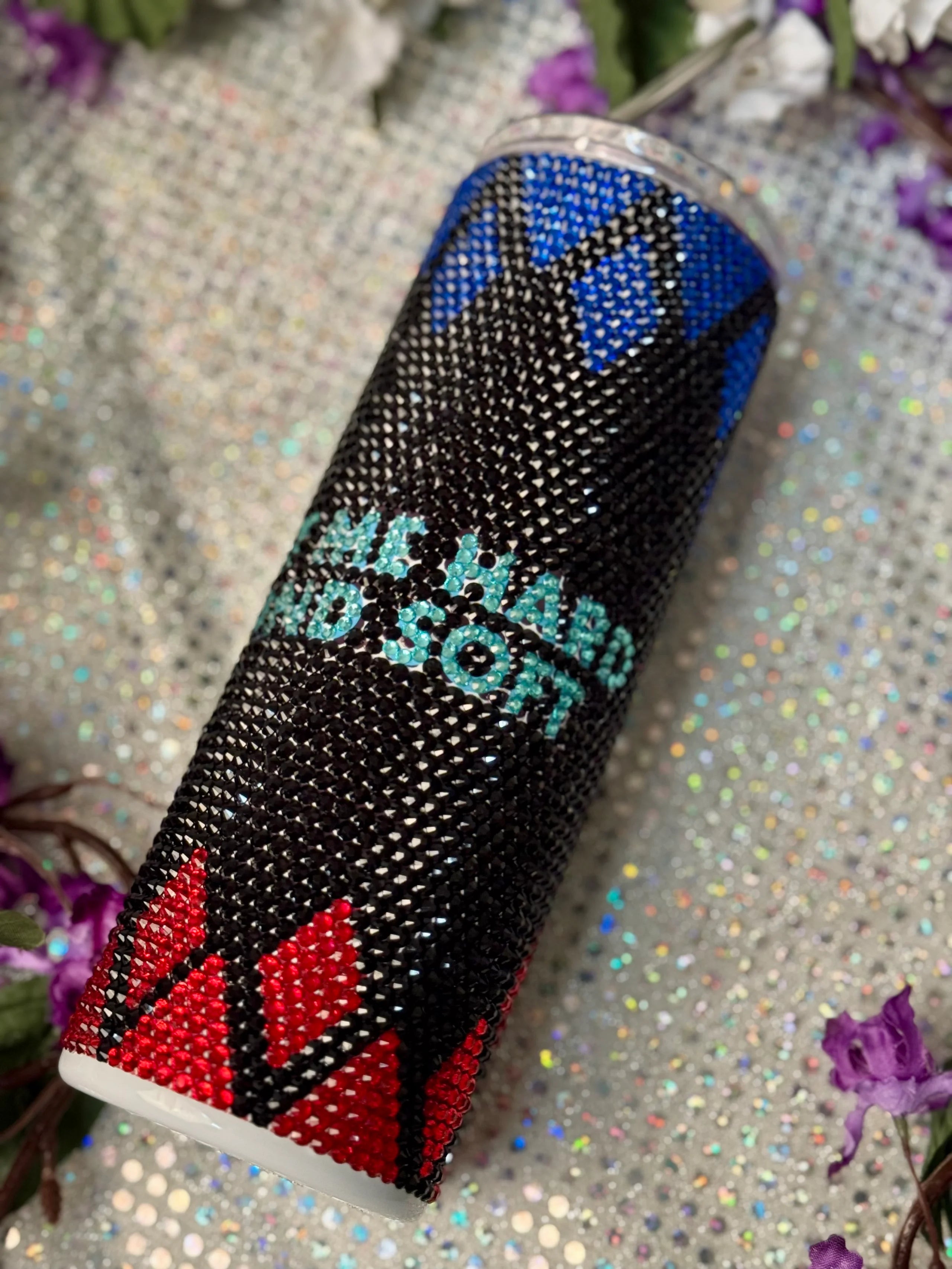 Hard and Soft 20oz rhinestone tumbler
