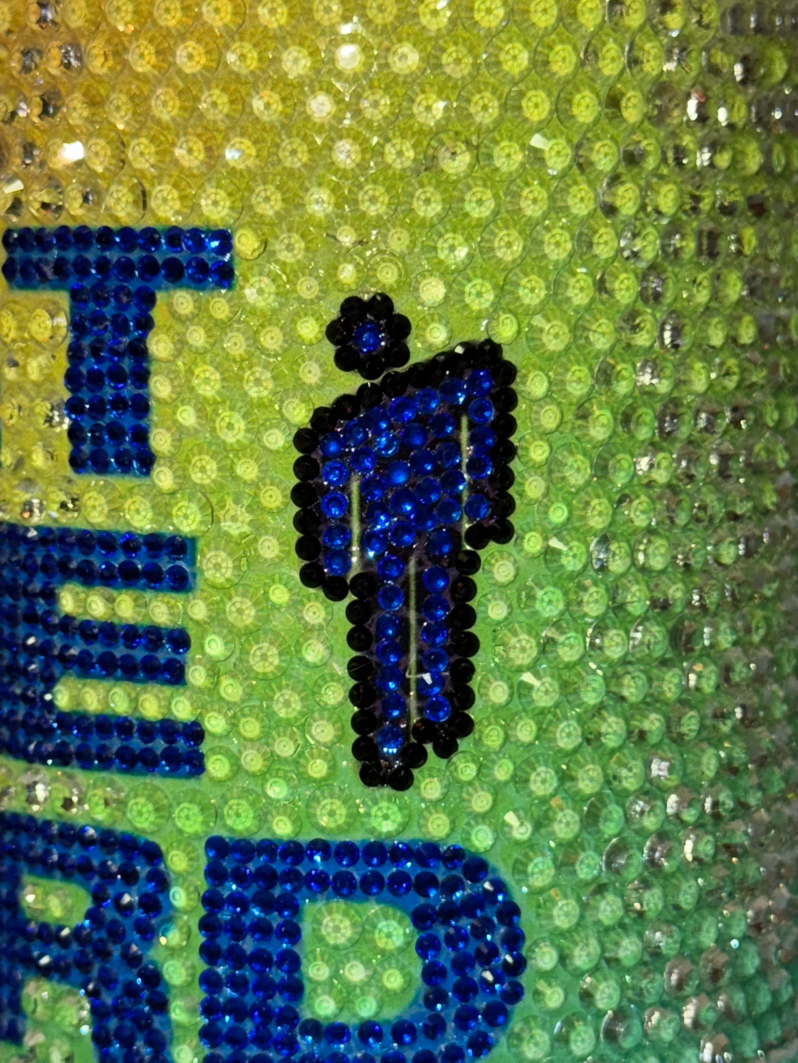 Rainbow Hard and Soft 20oz rhinestone tumbler