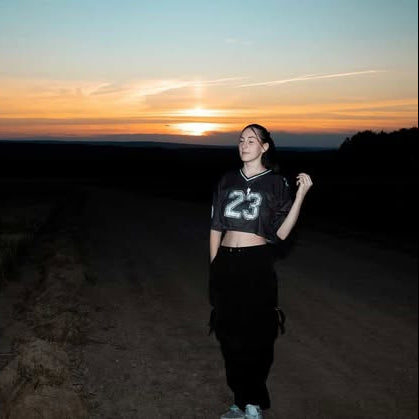 Eilish 23 rhinestoned cropped jersey