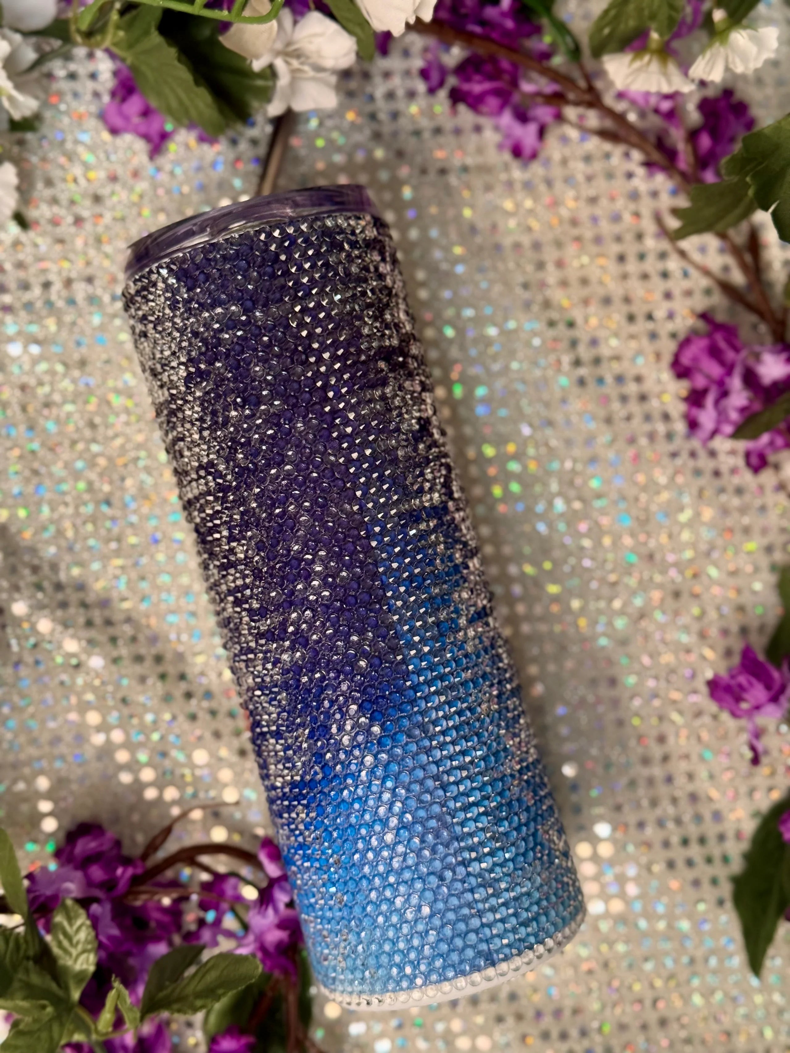 Hard and Soft blohsh rhinestone 20oz tumbler