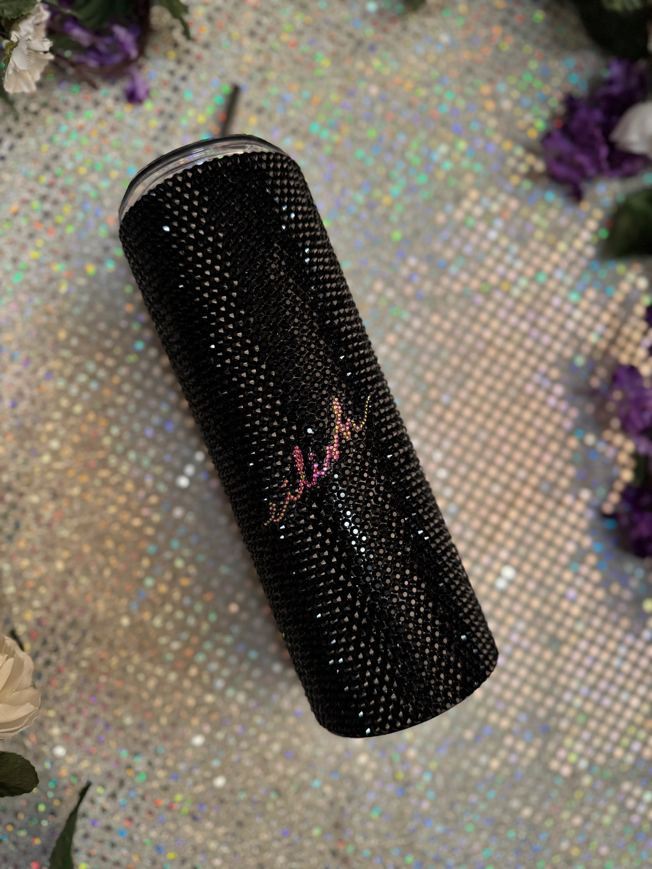 Rainbow blohsh eilish rhinestone 20oz tumbler